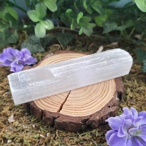 Small Raw Selenite Stick, Wand #12